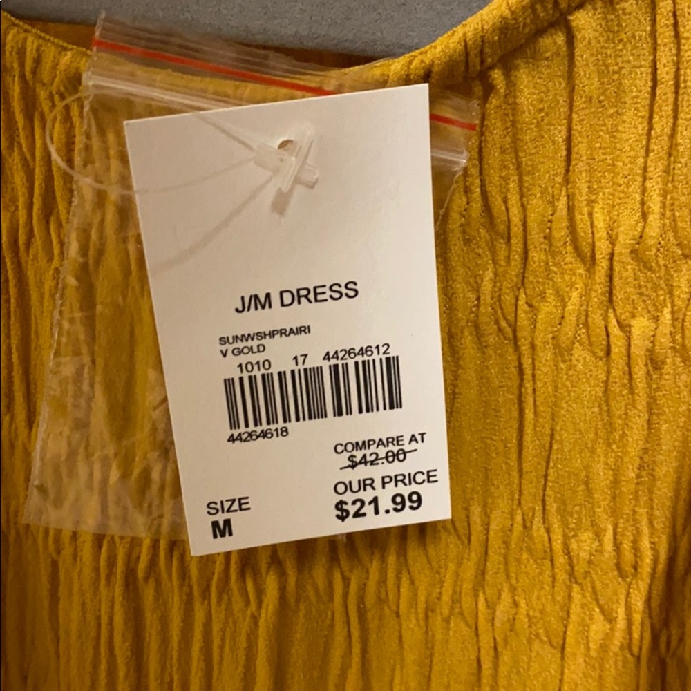 Gold/ Yellow Ribbed Dress - Picture 4 of 4